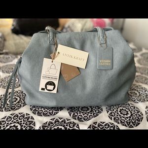 Antik Kraft Erica Tote w/ Zip Clutch Purse